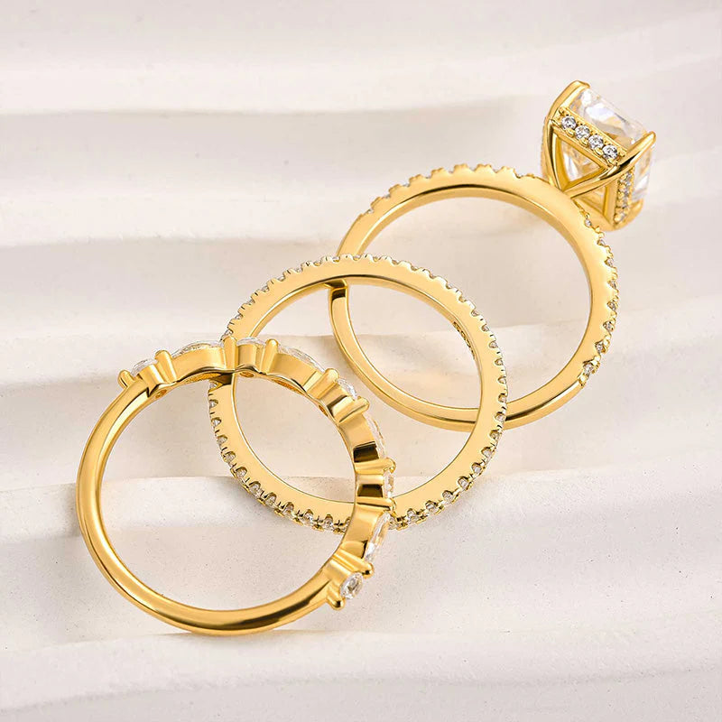 3-Piece Wedding Ring Set | Elegant Ring Set for Brides