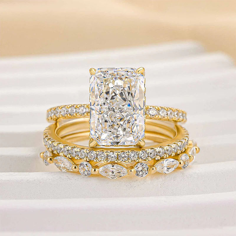 3-Piece Wedding Ring Set | Elegant Ring Set for Brides