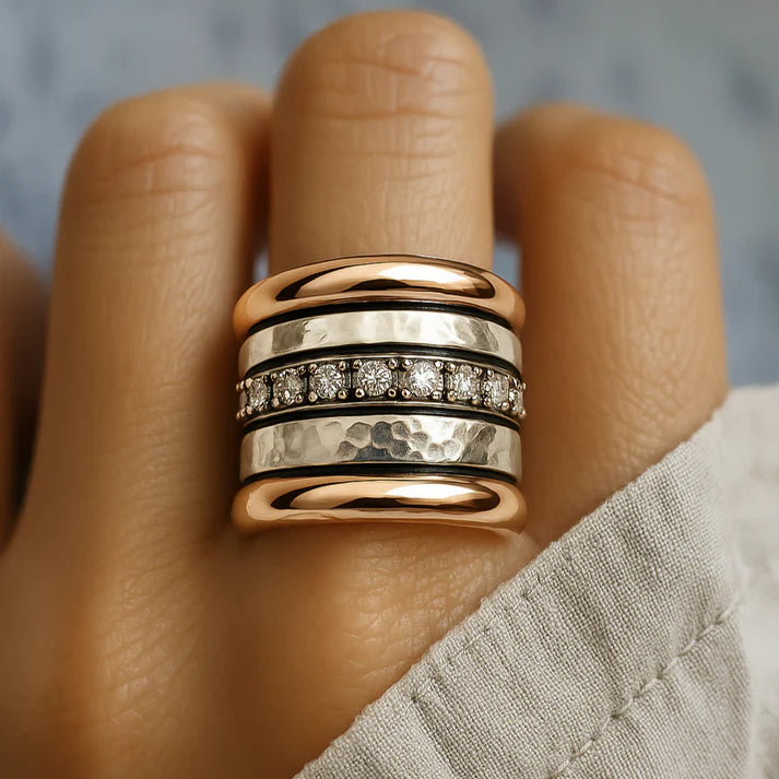 Thick Layered Vintage Gold Ring