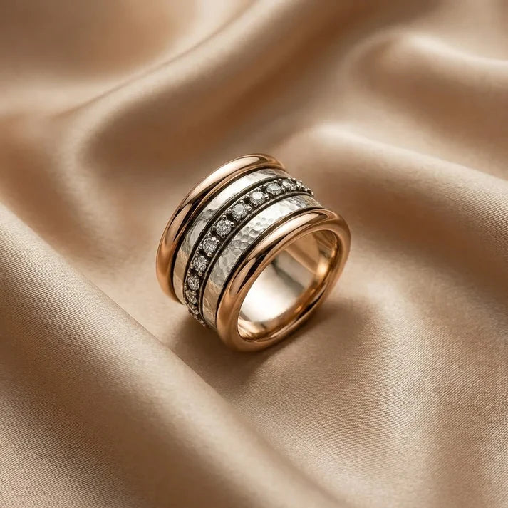 Thick Layered Vintage Gold Ring